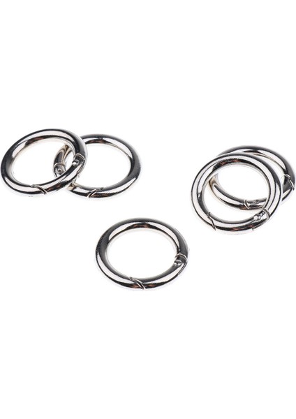 5 Adet Dairesel O Yüzük Yuvarlak Karabina Yapış Klip Bahar Anahtarlık Aksesuarları 25MM (Yurt Dışından)