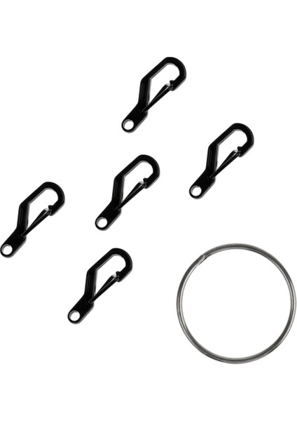 Hızlı Serbest Anahtarlık + 5 Adet Snap Anahtarlık Klip Carabiner Yürüyüş Toka Kanca (Yurt Dışından)