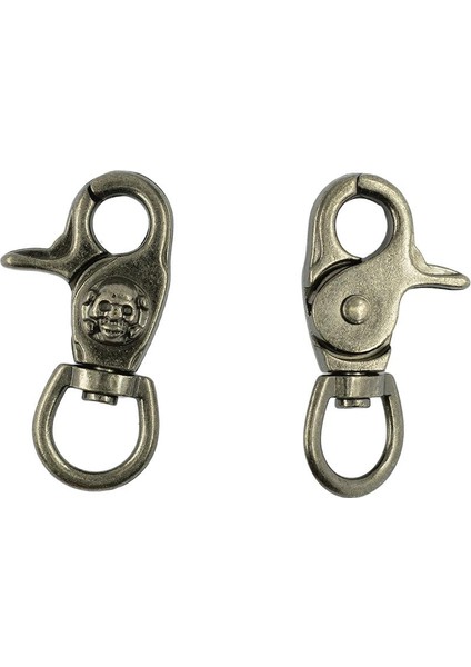 2 Adet Kafatası Döner Kanca Yapış Istakoz Toka Kanca Çanta Anahtarlık Kanca (Yurt Dışından)