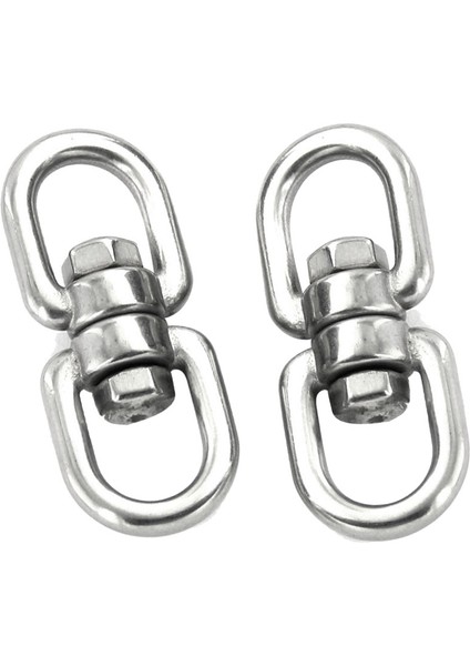 2 Adet 360 Derece Döndürmek Paslanmaz Çelik Toka Tırmanma Yürüyüş Karabina Aracı (Yurt Dışından)