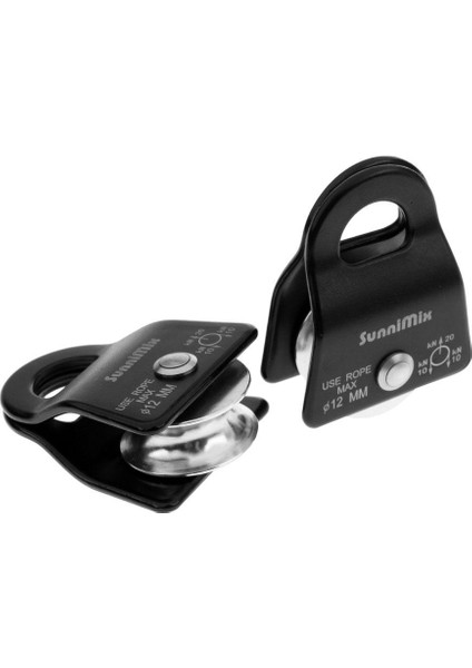 2 Adet 20KN Tırmanma Arborist Mobil Kasnak Için 12MM Halat Arma Siyah Kaldırma Siyah (Yurt Dışından)