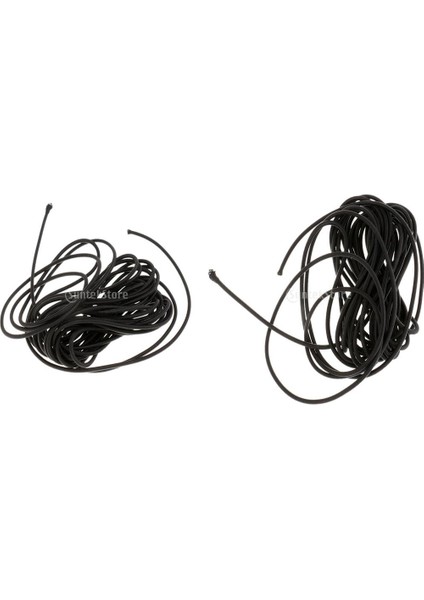 2 Adet 3mm 5 Metre Güçlü Elastik Bungee Halat Şok Kordon Kravat Aşağı Kayış Siyah (Yurt Dışından)