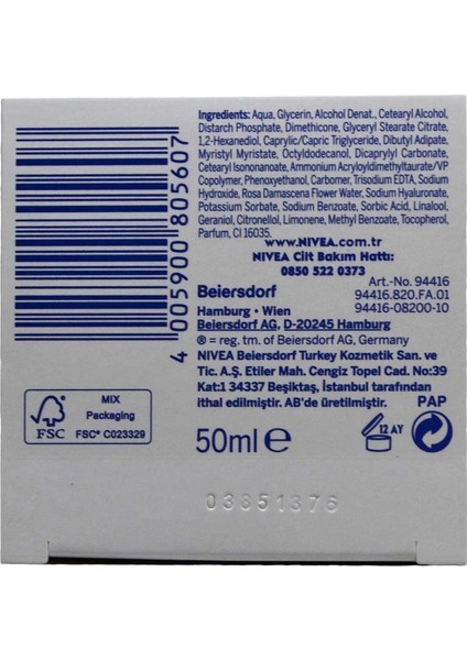 Nemlendirici Krem 50 ml Aqua Rose 4005900805607 Yüz Kremi