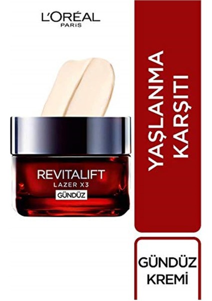 L'oréal Paris Revitalift Lazer X3 Yoğun Gündüz Bakım Kremi, 50 ml Kategori fiyatları