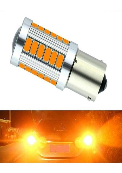 Mega Hawk P21W Canbus 93 LED Turuncu Ampul 33 Ledli 12 Volt