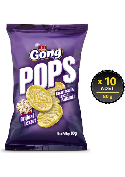 Gong Pops Misir Patlağı 80 g x 10 Adet