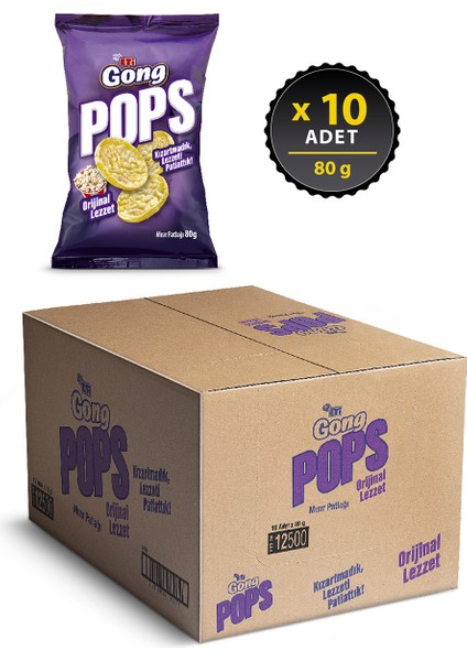 Gong Pops Misir Patlağı 80 g x 10 Adet