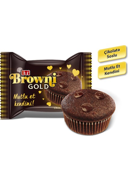 Browni Gold Çikolata Soslu Çikolatalı Kek 45 g x 24 Adet