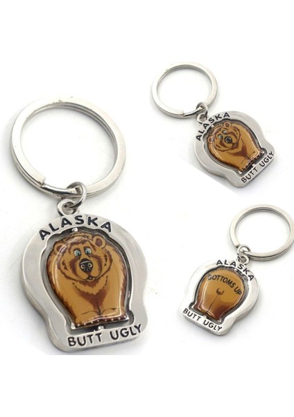 Alaska Iki Yüzlü Ayı Metal Anahtarlık