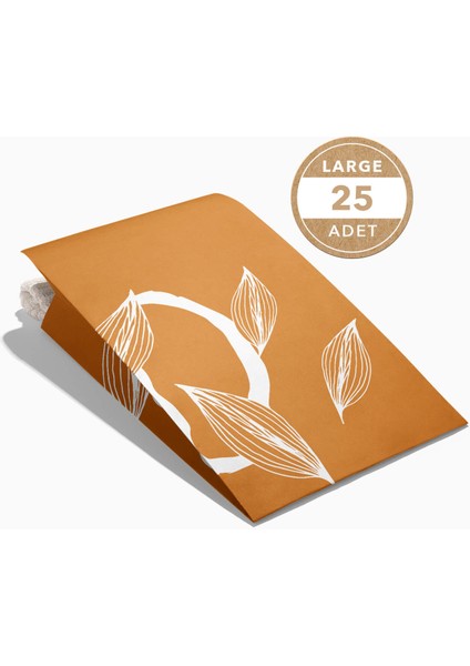No1 25'li Floral Seri Kargo Zarfı - Kiremit - 33x49x15 Cm