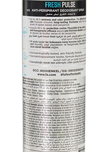 Fa Fresh Pulse Deo Sprey 150 ml 1 PaketDeodorant