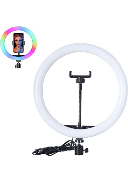 MJ20 Rgb Ring Light 20CM LED Video Işığı (Ayak Dahil)