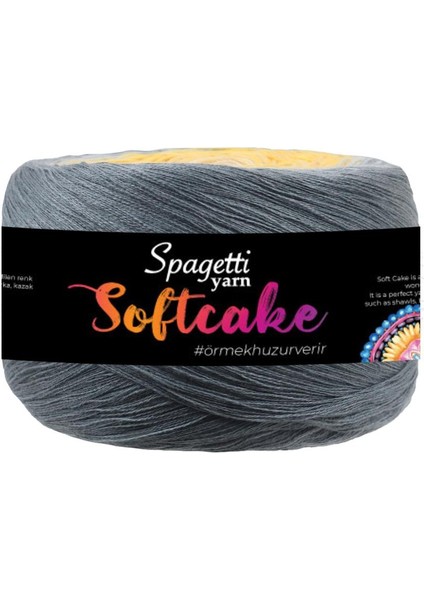 Spagetti Yarn Sarı Papatya Soft Cake