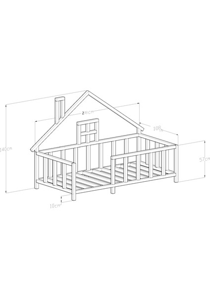 Hause Montessori Yatak Kapılı 100 x 200 cm fırsatları