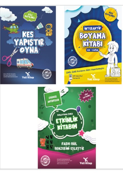 Okul Öncesi Evde Erkek Etkinlik Seti (Ciltli)