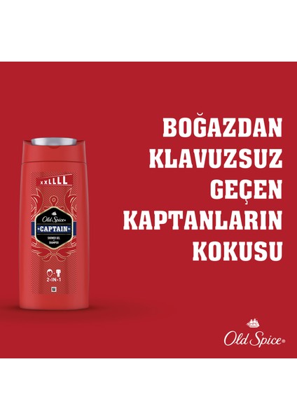 Old Spice Duş Jeli & Şampuan Captain 675 ml Extra Büyük Boy