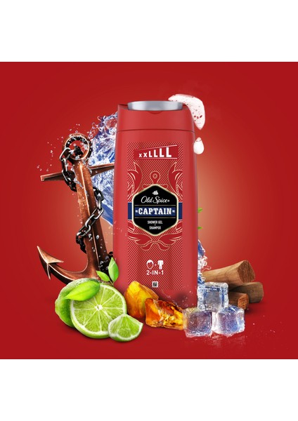 Old Spice Duş Jeli & Şampuan Captain 675 ml Extra Büyük Boy