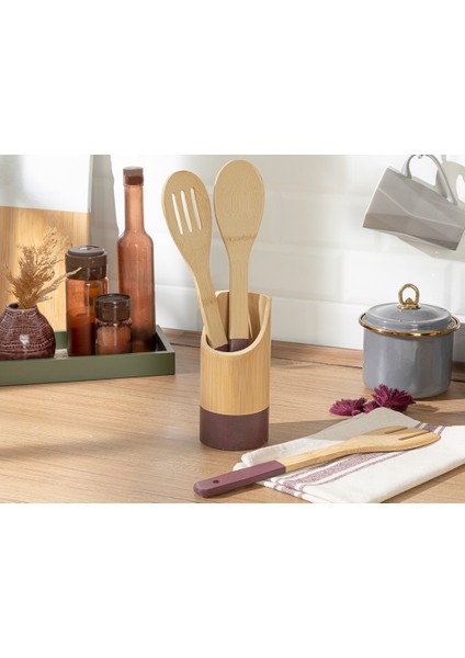 Lina Bambu 4 Parça Servis Seti 16 Cm Mürdüm fiyatları