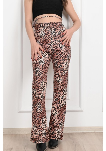 Leopar Desenli Yüksek Bel Tayt -1 6079-22 fiyatları