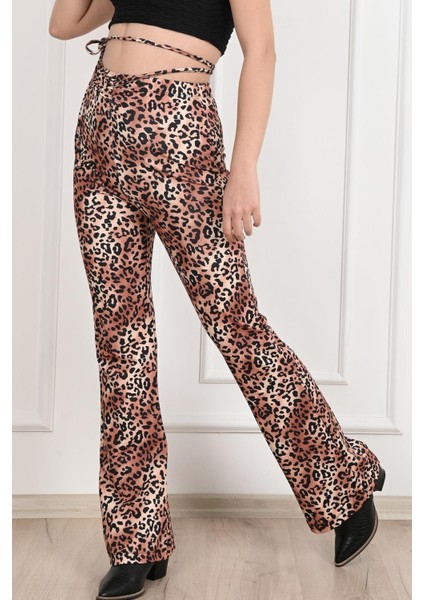 Leopar Desenli Yüksek Bel Tayt -1 6079-22 modelleri