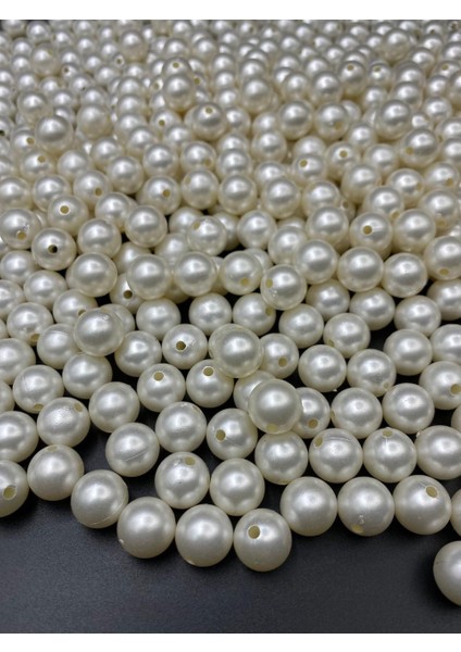 14 mm Krem Renk Plastik Inci Boncuk, Çanta ve Takı Yapım Boncuğu (100 Gr,~65 Adet) fiyatları