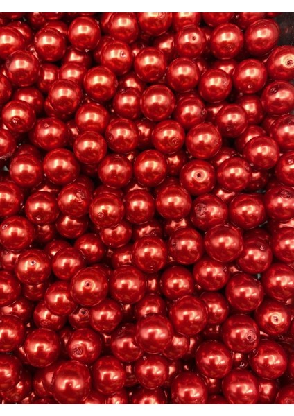 10MM Kırmızı Cam Inci Boncuk, Takı Aksesuar Yapım Boncuğu (50GR,-38ADET) fiyatları