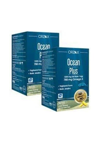 Ocean Plus Omega 3 1200 Mg 50 Kapsül Balık Yağı 2 Adet