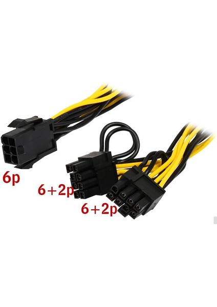 6 Pin Power Çoklayıcı Y Kablo