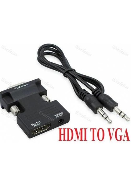 HDMI VGA Çevirici Sesli HDMI VGA Çevirici Dişi