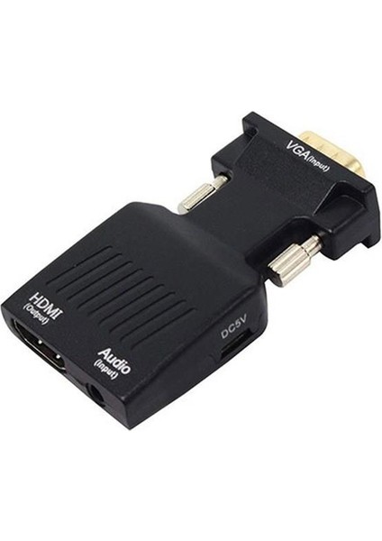 VGA HDMI Çevirici VGA Erkek HDMI Dişi Çevirici Sesli Güç Beslemeli