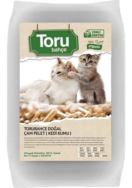 Torubahce Doğal Çam Pelet ( Kedi Kumu ) 40 Lt
