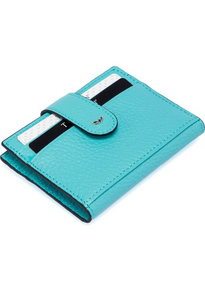 Turkuaz Deri Erkek Kredi Kartlık 01617S3I