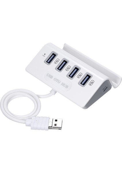 4'ü 1 Arada USB Otg Kart Okuyucu Hub  - Beyaz (Yurt Dışından)