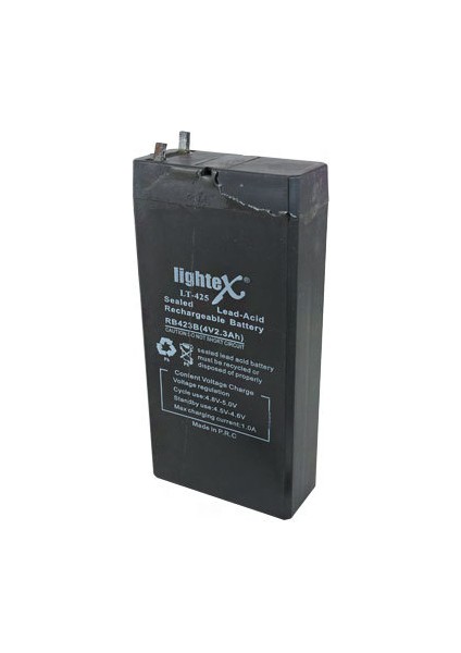 Akü 4 Volt 2.3 Amper Lıghtex Lt-425 ( 100 X 50 X 20 Mm )