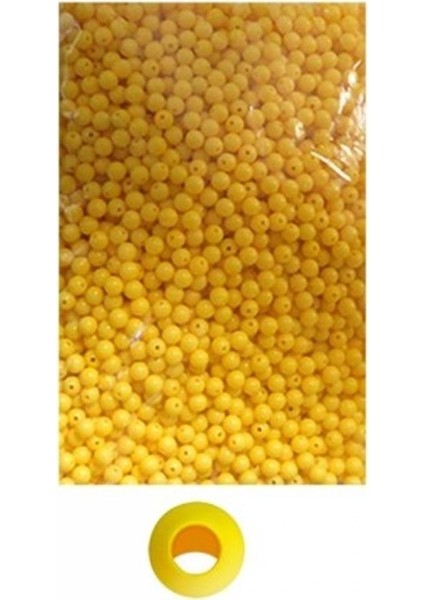Boncuk Yuvarlak Sarı 500GR. - 8.00MM