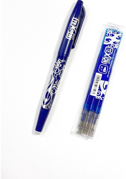 Silinebilir Tükenmez Kalem 07 Mavi Renk 12Lİ Pk + 3lü Yedek Hediye