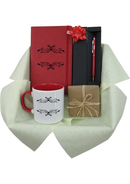 Kırmızıseverlere Özel Ajanda Kupa Kalem Yılbaşı Hediye Seti