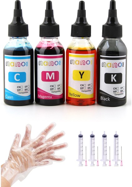 Epson L655 Uyumlu Mürekkep Seti 4X100 ml