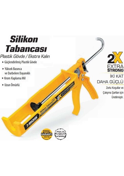 Silikon Tabancası Plastik Gövde Ekstra Kalın