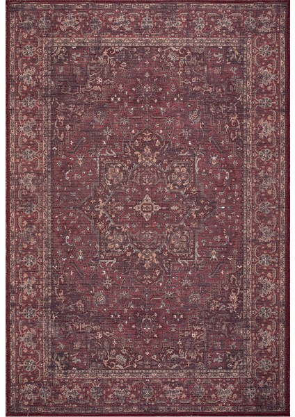 Konfor Antico 2310 Pamuk Tabanlı Yıkanabilir Otantik Vintage Klasik Eskitme Halı80x150