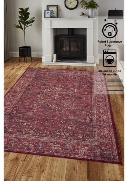 Konfor Antico 2310 Pamuk Tabanlı Yıkanabilir Otantik Vintage Klasik Eskitme Halı80x150 modelleri