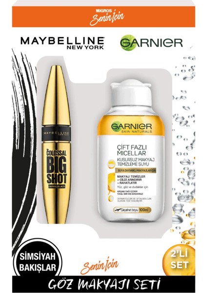 Maybelline Bigshot Ext. Black Mask+Garnier Mini Micellar Set O