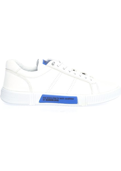 BASEL M AYAKKABI 40-45 DeriBeyaz - Mavi Erkek Sneaker