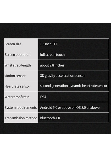 Akıllı Izle Spor Bilezik Ios 8.0 Gümüş Için Kalp Hızı Monitörü Desteği (Yurt Dışından)