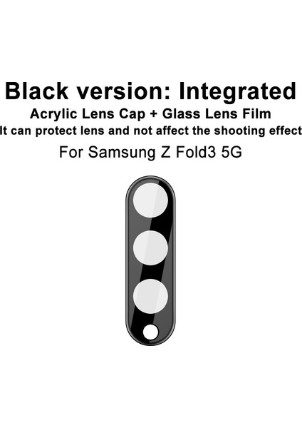 Imak Galaxy Z Flip3 5g Arka Kamera Için Lens Temperli Cam Filmi - Siyah (Yurt Dışından)