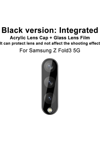 Imak Galaxy Z Flip3 5g Arka Kamera Için Lens Temperli Cam Filmi - Siyah (Yurt Dışından)