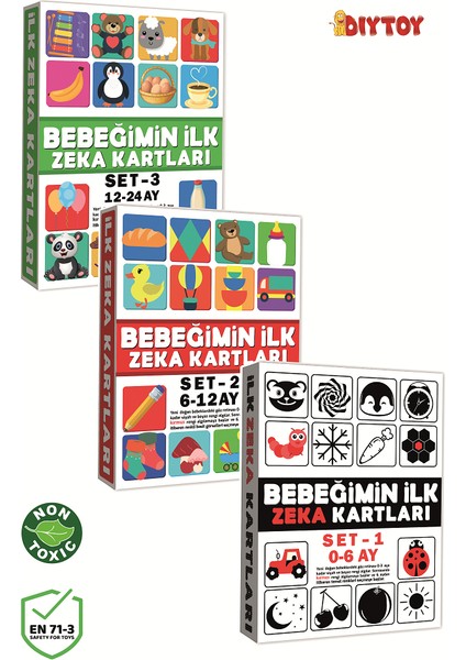 Diy Toy Bebeğimin Ilk Zeka Kartları 3'lü Set