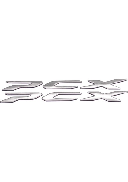 Honda Pcx Kabartmalı Sticker Solmayan Etiket Takımı Gümüş