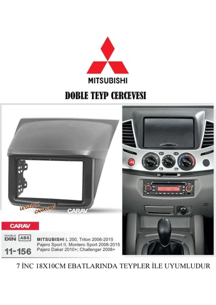 Mıtsubıshı L200 Double Oto Teyp Çerçeve (Carway - Cadence ) fırsatları