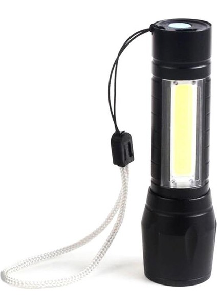 Mini Çok Güçlü Şarjlı El Feneri (Xpe-Cob LED )